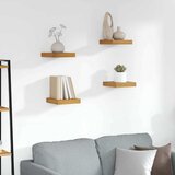  Polica na zidu 4 pcs Smeđa 23 x 23,5 x 4 cm Konstruirano drvo | shoptok.hr