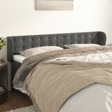  Uzglavlje s ušima tamnosivo 203x23x78/88 cm baršunasto | shoptok.hr