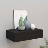  Polica s ladicom crna 40 x 23 5 x 10 cm MDF | shoptok.hr