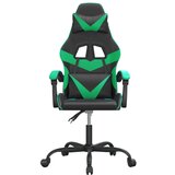  Vrtljiv gaming stol črno in zeleno umetno usnje, (20699169) | Shoptok.si