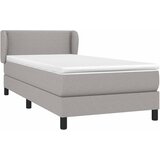  Okvir kreveta s oprugama i madrac svjetlosivi 90x200cm tkanina | shoptok.hr