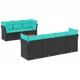  8-dijelni set vrtnih sofa od poliratana s jastucima crni Crna 62 x 62 x 69 cm | Shoptok.si