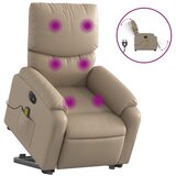  The Living Store Električni masažni stol s funkcijo vstajanja kapučino um. usnje - Električni Masažni Naslanjač S Funkcijo Vstajanja, (21447374) | Shoptok.si
