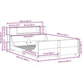 vidaXL Posteljni okvir brez vzmetnice bel 160x200 cm trdna borovina | Shoptok.si