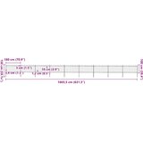  Vrtna ograda s obručem na vrhu Čelik 1603,5x100 cm Crna | shoptok.hr