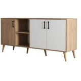 Hanah home Komoda Lamon (Hrast/Bela) | Shoptok.si
