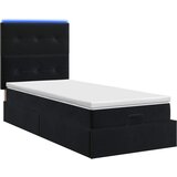  od pjene s madracem i LED-om Crna 90 x 190 cm Baršun | shoptok.hr
