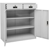  Uredski ormarić svjetlosivi 90 x 40 x 102 cm čelični | shoptok.hr