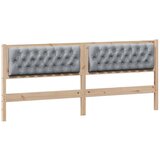 vidaXL Vzglavje Drugo Rjava in svetlo siva 200 cm Trdna borovina, (5000109253) | Shoptok.si