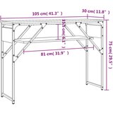  Konzolni stol s policama boja smeđeg hrasta 105x30x75 cm | shoptok.hr