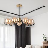  Luster na šipci GEORGIA 7xE14/5W/230V zlatna/zadimljeno bež | Eponuda.com