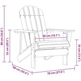 Vrtna stolica Adirondack od masivne jelovine crvena | shoptok.hr