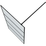 Pregrada za tuš crna 100 x 195 cm s mutnim staklom ESG | shoptok.hr