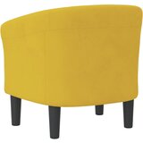  Zaobljena stolica žuta baršunasta | shoptok.hr
