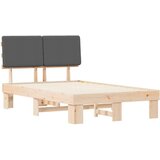 vidaXL Krevetni okvir s tapiciranim uzglavljem Tamno siva 120 x 200 cm | shoptok.hr