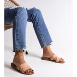 Gemre Beige eco leather slides by Kajetan | Shoptok.si