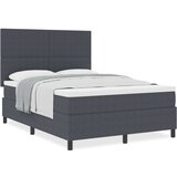  Kovinski okvir s vzmetnico Temno siva 160x200 cm Žametna tkanina, (22081637) | Shoptok.si