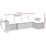  5-dijelni set vrtnih sofa s jastucima bež od poliratana | shoptok.hr