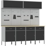  Set radnih ormarića s ladicama s pohranom 10 pcs Crna | shoptok.hr