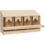  Gnijezdo za nesilice s 4 odjeljka 106x40x59 cm masivna borovina | shoptok.hr