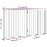 vidaXL Vrata za pse zložljiva 2 panela črna 160 cm topolovina | Shoptok.si