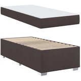 vidaXL krevetna konstrukcija tamno smeđa 100 x 200 cm tkanina | shoptok.hr