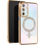 AVIZAR Diamantno ohišje za Samsung Galaxy A15 MagSafe Contour Strass, Zlata, (5000014171) | Shoptok.si