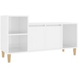 Maison Chic TV omarica - TV stojalo - Televizijska omarica visok sijaj bela 100x35x55 cm inženirski les, (21701029) Cene