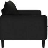  XXL fotelja Crna Baršun - Crna 110 cm | shoptok.hr