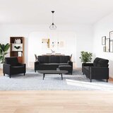  3-dijelni set sofa s jastucima crni baršunasti | shoptok.hr