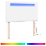  LED glava kreveta Bijelo 90 cm Lažna koža | shoptok.hr