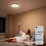 Aigostar LED RGBW prigušiva plafonska svetiljka MESH LED/24W/230V 3000-6500K crna+daljinski upravljač | Eponuda.com