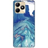  Torbica silikonska print za realme C53 blue marble Cene