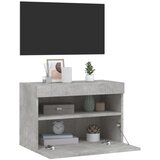 TV ormarić s LED svjetlima siva boja betona 60x30x40 cm | shoptok.hr