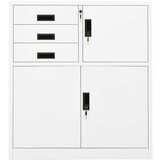 Furnova Pisarniška omara bela 90x40x102 cm jeklo, (21919625) | Shoptok.si