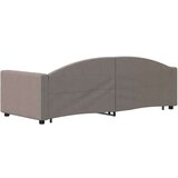  Izvlečna dnevna postelja temno taupe 80x200 cm blago, (20936786) | Shoptok.si