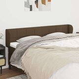  Vzglavje z ušesi temno rjavo 183x23x78/88 cm blago, (20936209) | Shoptok.si