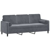  Trosjed s ukrasnim jastucima tamnosivi 180 cm baršunasti | shoptok.hr