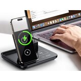  3v1 hitri brezžični polnilnik za ure telefone in slušalke QC 3.0 15W USB | Shoptok.si