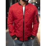 DStreet Kurtka męska pikowana bomber jacket czerwona | Shoptok.si