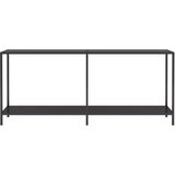  Konzolni stol crni 180 x 35 x 75 5 cm od kaljenog stakla | shoptok.hr
