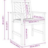  Vrtni set za objed 6 pcs Smeđa Srednja Masivno drvo | shoptok.hr