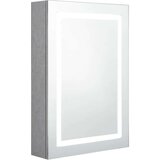 Kupaonski ormarić s ogledalom boja betona 50 x 14 x 60 cm | shoptok.hr