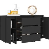  Komoda s 3 ladice crna 120 x 41 x 75 cm konstruirano drvo | Eponuda.ba