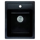 Inter Ceramic Sudopera usadna pravougaona 50x40x20 sifon centar 11cm granit crna+s1 Cene
