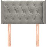  Uzglavlje s ušima svjetlosivo 83x16x78/88 cm baršunasto | shoptok.hr