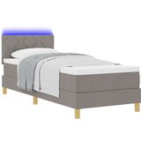 VidaXL Krevet s kutijom madracem &amp LED taupe 80x200 cm tkanina VidaXL Krevet s kutijom madracem &amp LED taupe 80x200 cm tkanina Slike
