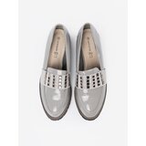 GOODIN Grey lacquered loafers with silver studs | shoptok.hr