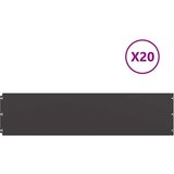 vidaXL Rubovi za travnjak 20 kom crni 25x103 cm hladno valjani čelik | shoptok.hr