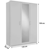 MID.YOU omara s klasičnimi vrati, barve hrasta | Shoptok.si